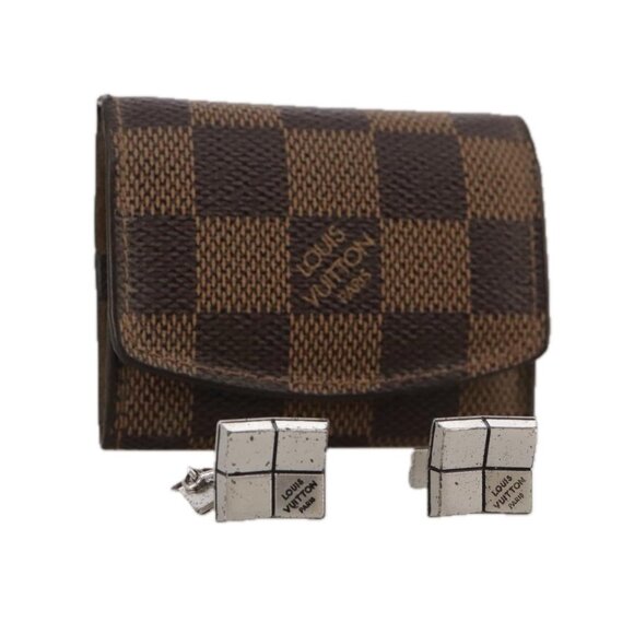 LOUIS VUITTON Damier Ebene Cuff Case LV Auth - Picture 1 of 16